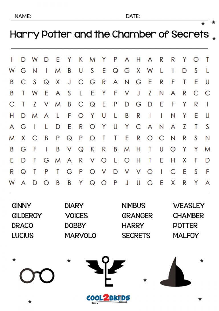 printable harry potter word search cool2bkids