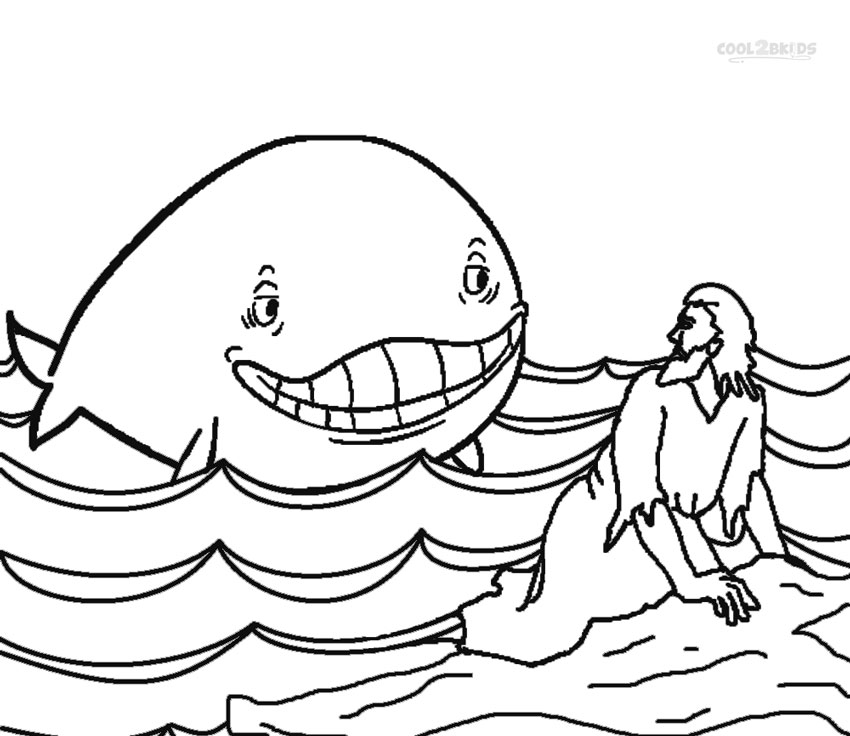 Tia Lu e os Amiguinhos de Jesus: Desenho de Jonas no ventre da baleia para  colorir
