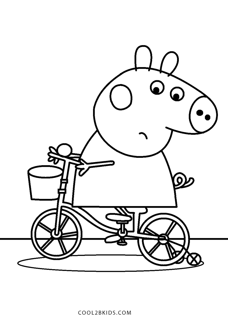 Peppa Pig Muddy Puddles Coloring Pages