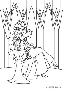 free printable elsa coloring pages for kids