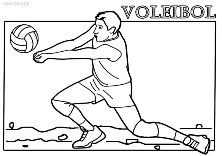 Desenhos De Voleibol Para Colorir Páginas Para Impressão Grátis