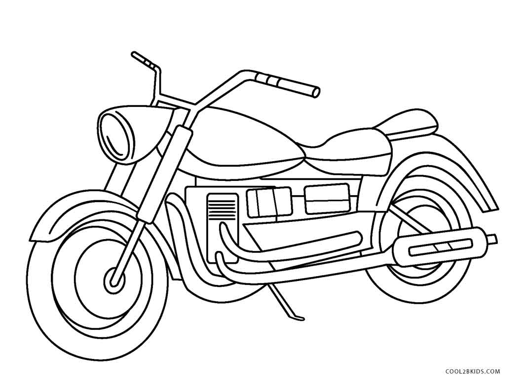 Desenho para colorir desenho de motocicletas para crianças