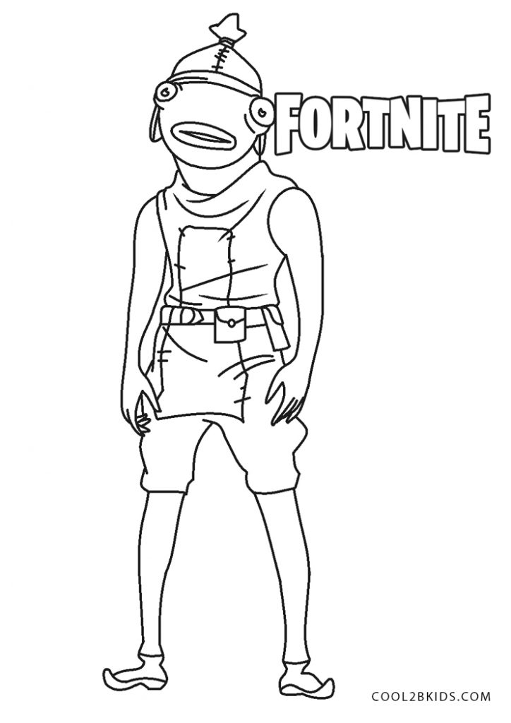 Fortnite Predator Coloring Pages Fishstick Fortnite Coloring Page In ...