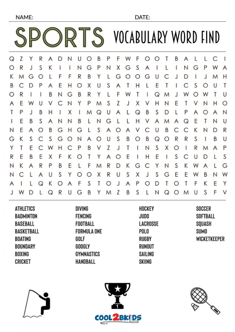 printable sports word search cool2bkids