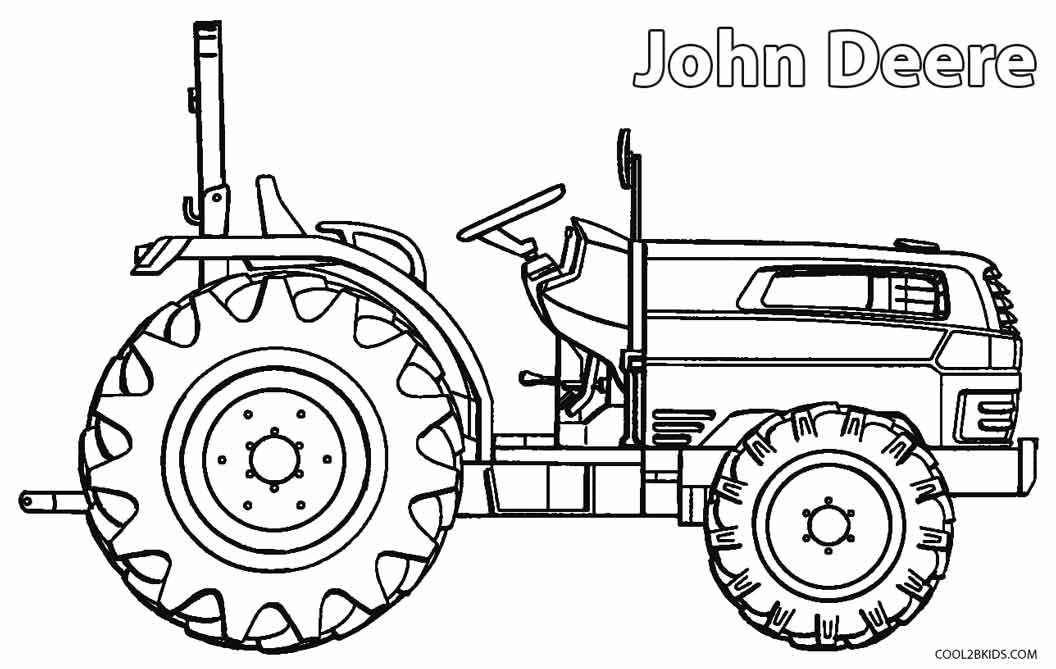 Desenho de Trator john Deere para colorir
