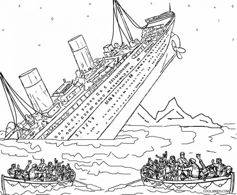 Desenhos de Titanic para colorir - Páginas para impressão grátis