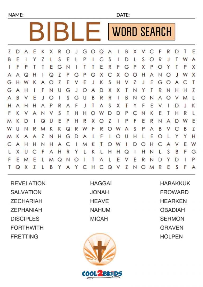 Printable Bible Word Search - Cool2bKids