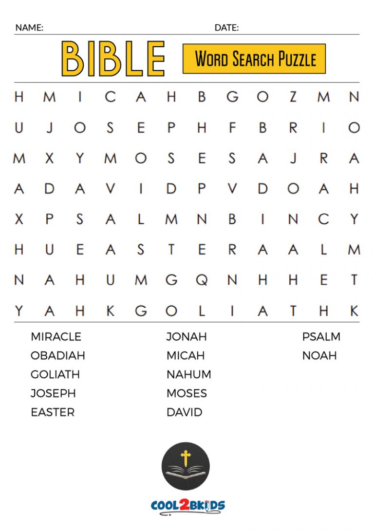 Bible Word Search Printable