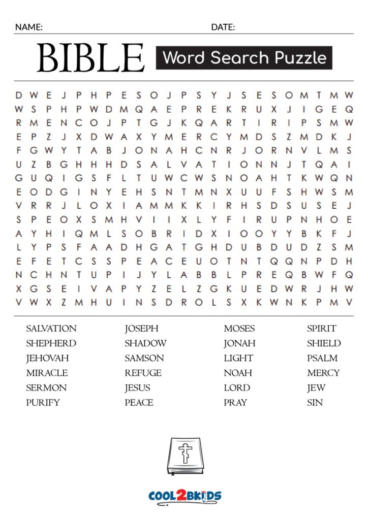 Printable Bible Word Search - Cool2bKids