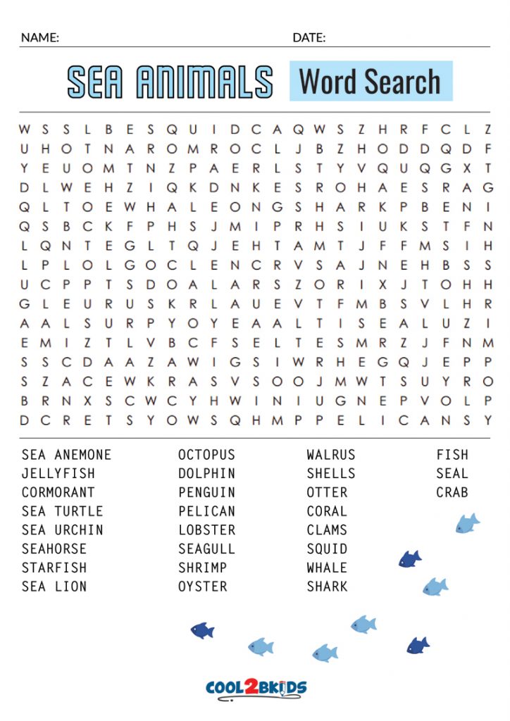 Free Printable Word Search Puzzles For Kids Cool2bKids