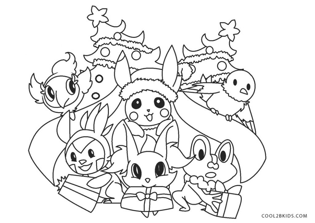 Coloring Pages Of Christmas Pokemon Coloring Pages