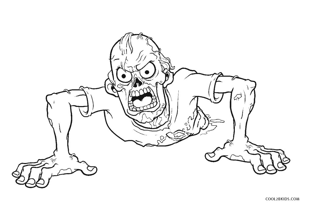 Ausmalbilder Zombie - Malvorlagen kostenlos zum ausdrucken