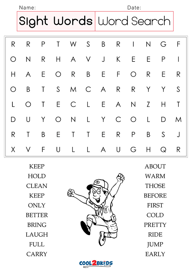 Printable 3rd Grade Word Search Cool2bkids Third Grade Word Search 