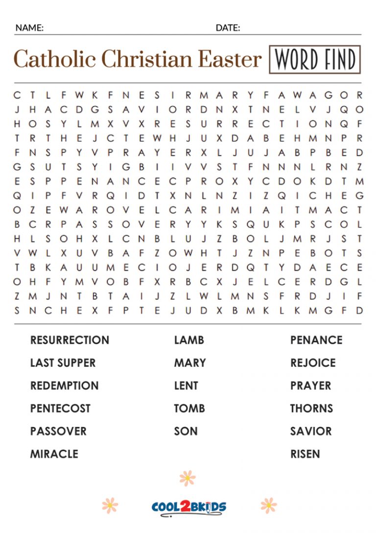 Printable Easter Word Search Cool2bKids