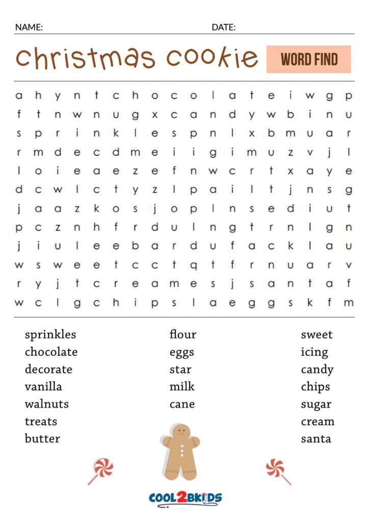 Printable Christmas Word Search - Cool2bKids