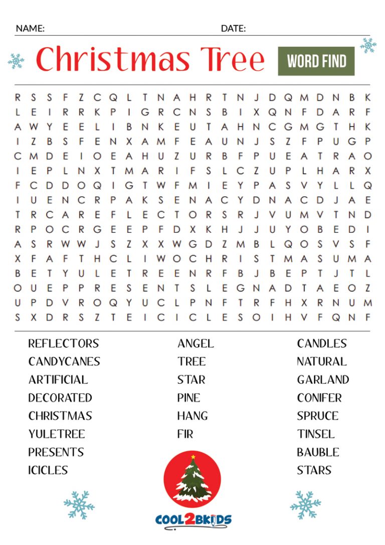 Printable Christmas Word Search - Cool2bKids