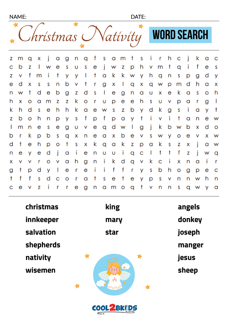 Printable Christmas Word Search Cool2bKids