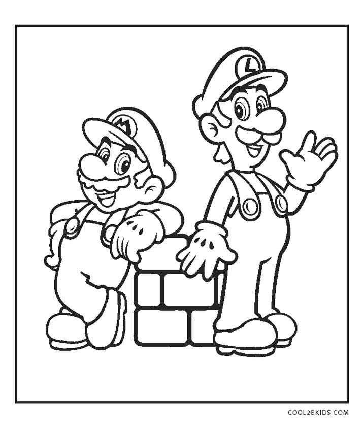 Coloriage Mario Et Luigi - Coloriage Gratuit à Imprimer Dessin 2021