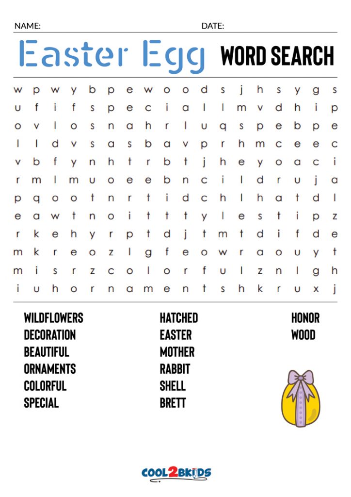 Printable Easter Word Search - Cool2bKids