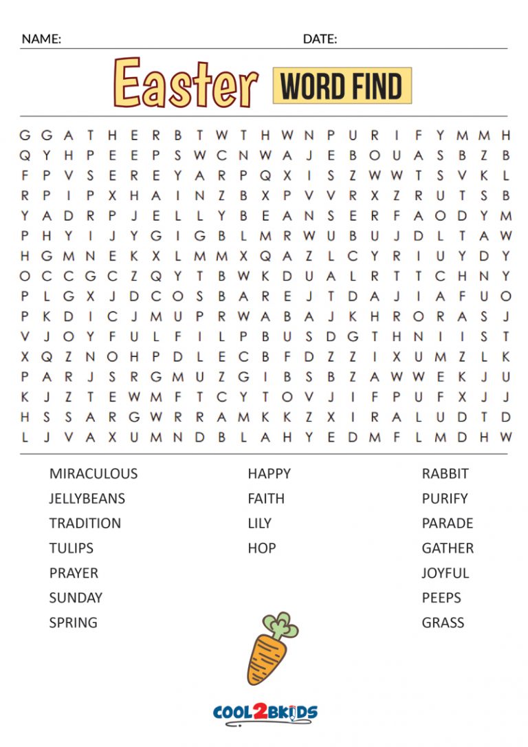 Printable Easter Word Search Cool2bKids