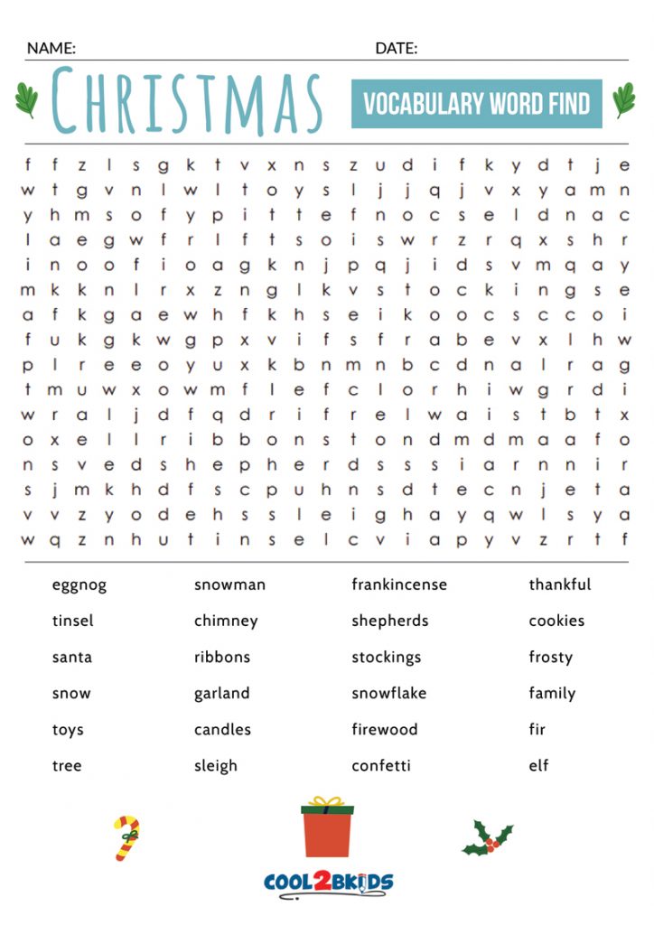 Christmas Word Search | Cool2bKids