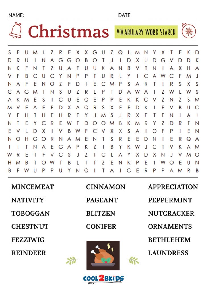 Christmas Word Search | Cool2bKids