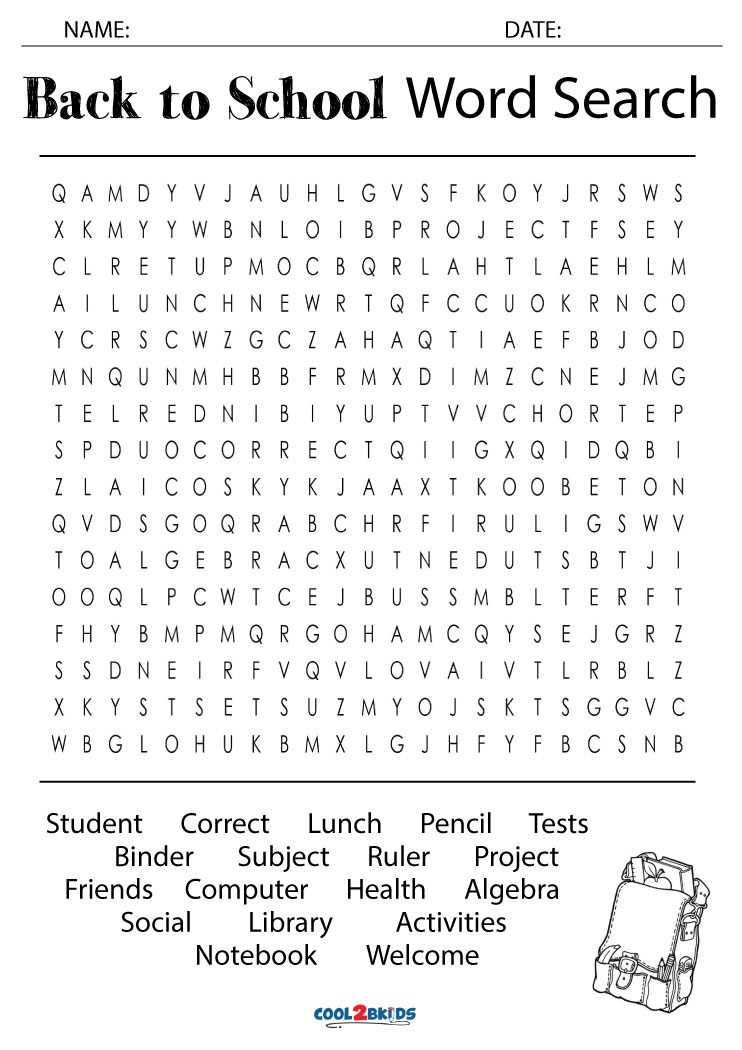 5th Grade Word Search | Cool2bKids