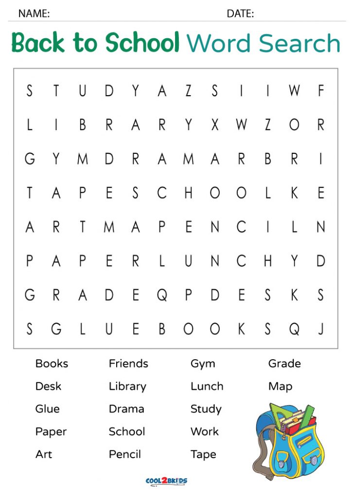 Free Printable Word Search Puzzles For Kids Cool2bKids