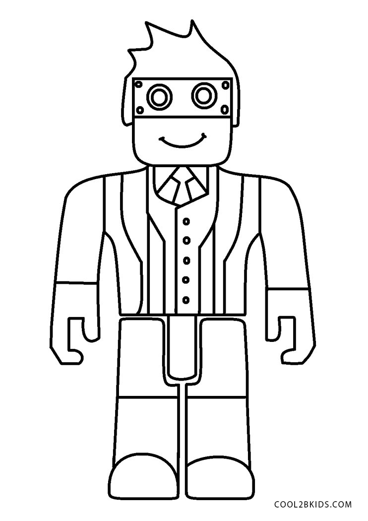 Personagem Básico do Roblox para colorir