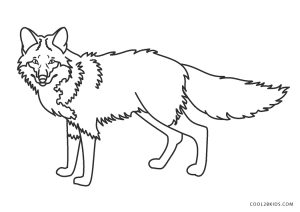 Desenho de Raposa-vermelha sentada para colorir