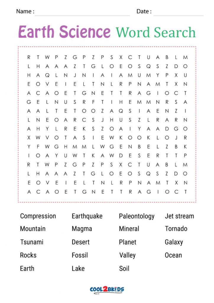 Printable Science Word Search Cool2bKids