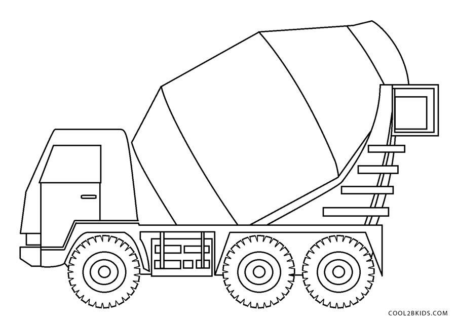 desenho de caminhão de cimento para colorir para crianças 7802014