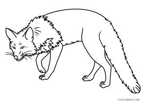 Desenho de Raposa-vermelha Realista para colorir