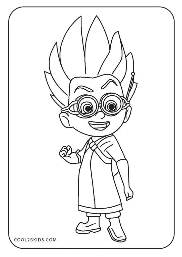 Desenhos de PJ Masks para colorir - Páginas para impressão grátis