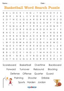 nba basketball word searches
