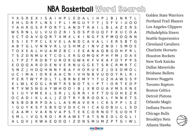 basketball word search cool2bkids