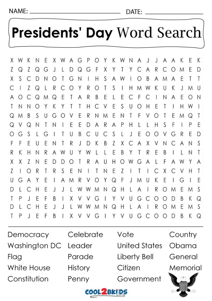 Presidents Day Word Search Free Printables Printable Word Searches