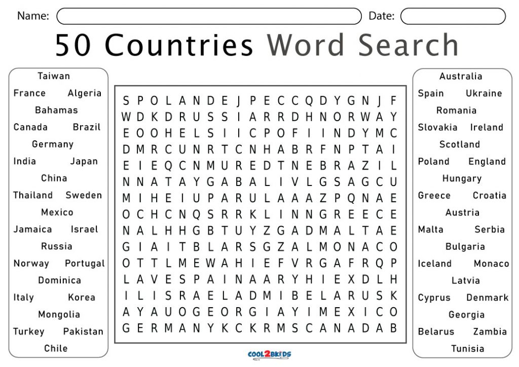 Printable Hard Word Search Cool2bkids Gambaran