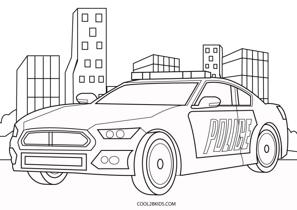Printable Police Car Coloring Pages - Customize and Print
