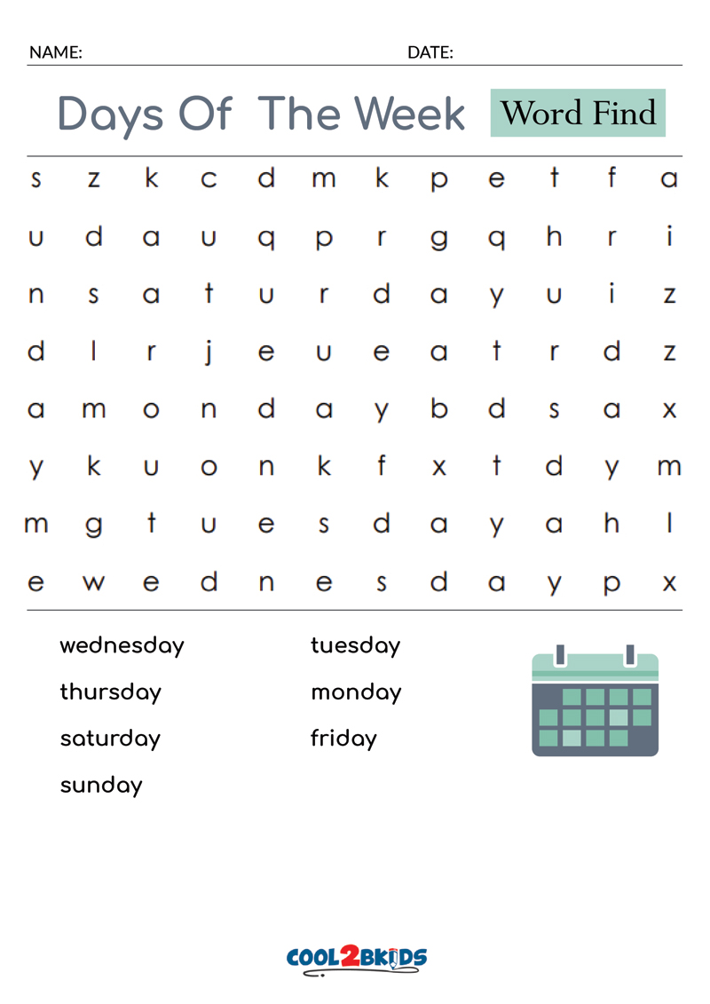 Printable Easy Word Search Cool2bKids