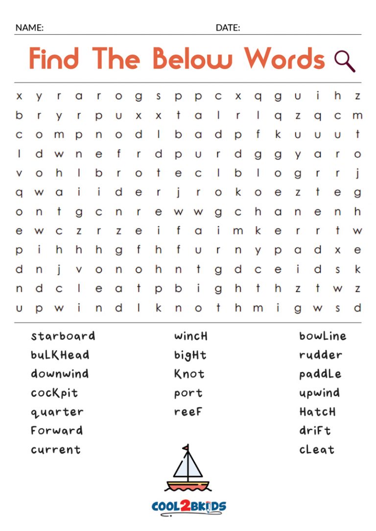 Printable Easy Word Search - Cool2bKids