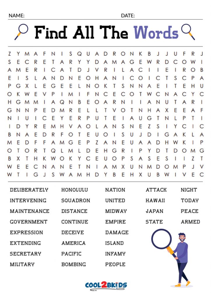 Printable Hard Word Search - Cool2bKids