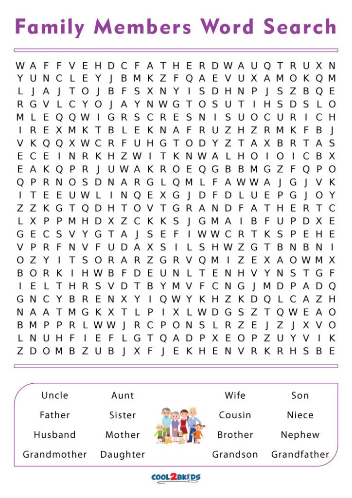 Family Word Search | Cool2bKids