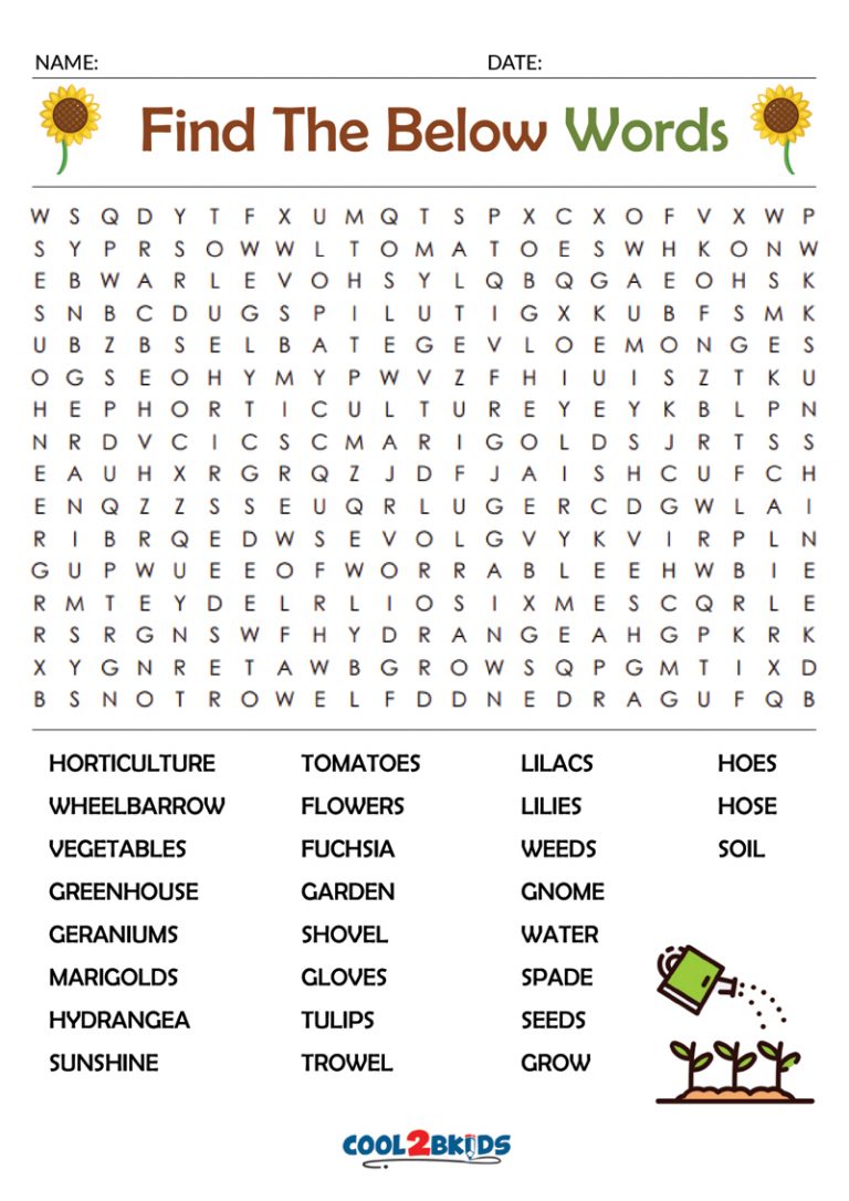 Printable Word Searches For Adults Cool2bKids