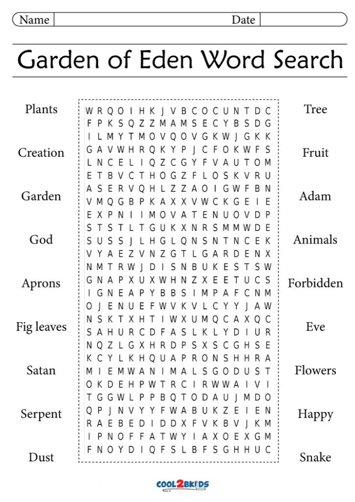 Printable Garden Word Search Cool2bKids