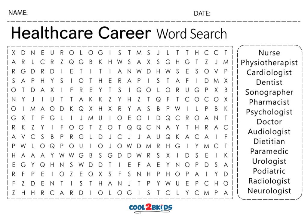 Printable Career Word Search Cool2bKids