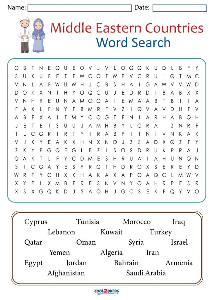 printable countries word search cool2bkids