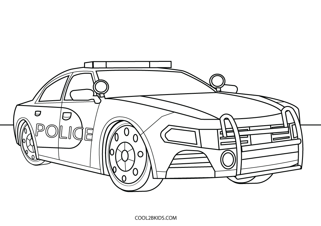 Police Car Coloring Sheet Printable Coloring Pages