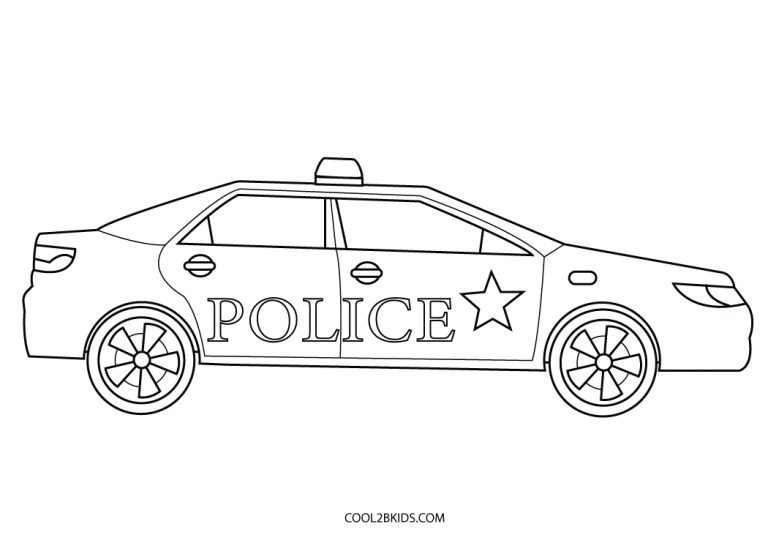 Free Printable Police Car Coloring Pages For Kids