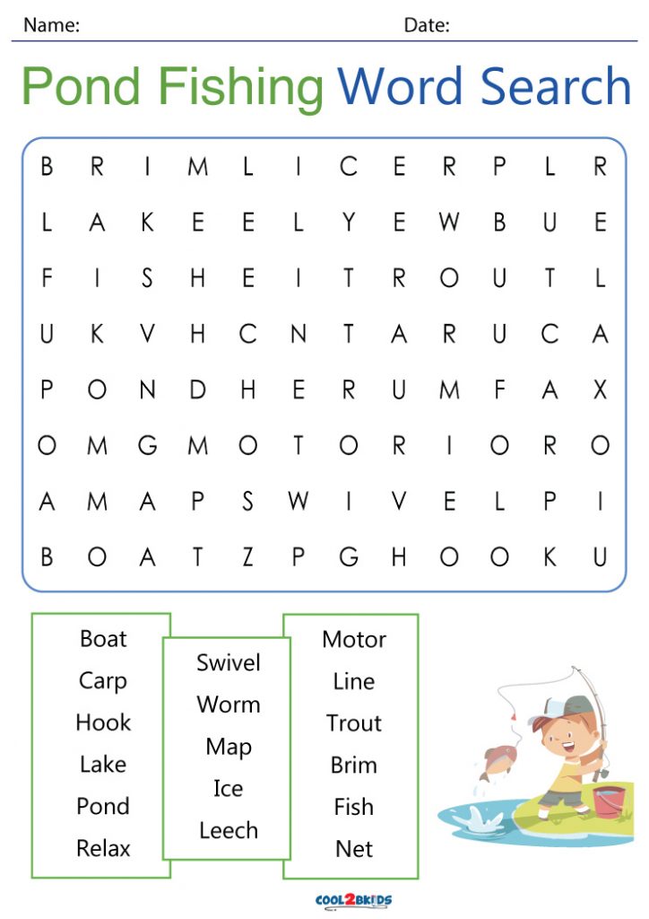 Printable Fish Word Search Cool2bKids